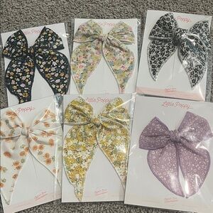 6 oversized floral bows